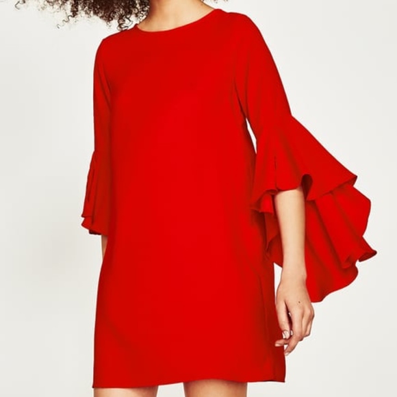 Zara Dresses & Skirts - NWT ZARA ASYMMETRIC RUFFLE DRESS
